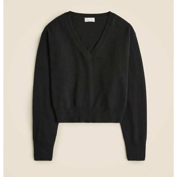 J. Crew Black V-Neck Sweater - Picture 4 of 12
